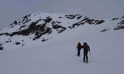 3. Tag: Benni, Birgit und Viola zum Egghorn (3147 m), Kerstin, Benrd und Silvio umrunden die Punta d.l. Clavigliadas, leider alle ohne viel Sicht